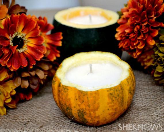 Velas de calabaza de bricolaje