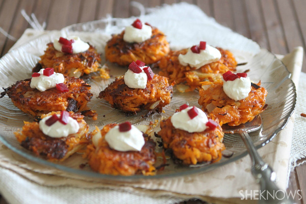 zoete aardappel latkes