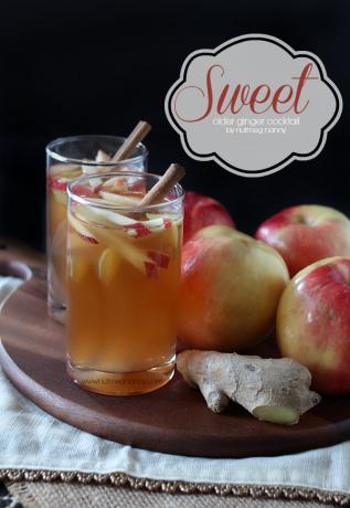 Süßer Apfelwein-Ingwer-Cocktail