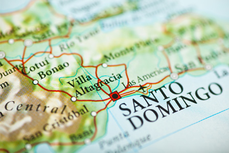 Санто -Домінго на карті