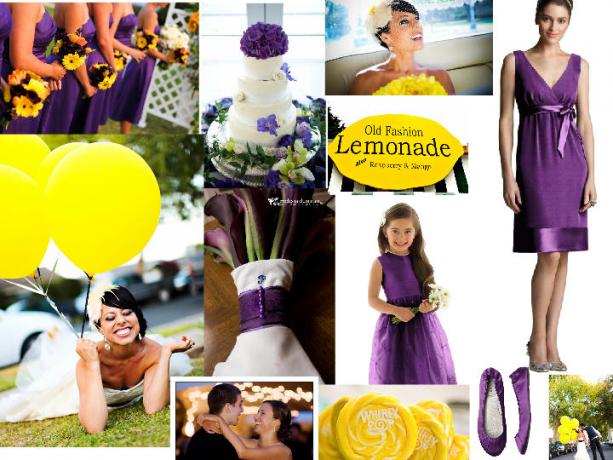 Violett und Gelb - Hochzeitsfarben