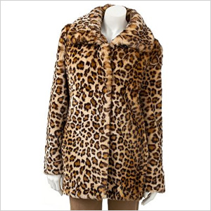 Giacca Leopard Faux-Fur Coat 