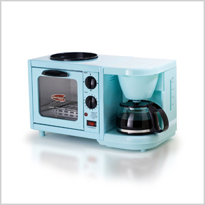 Máquina de desayuno azul