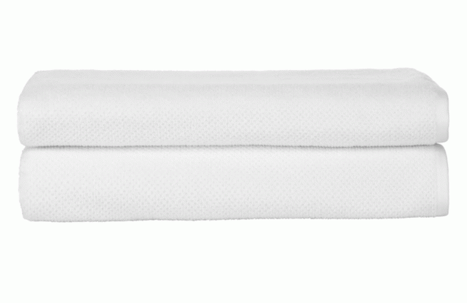 Ensemble de draps de bain en coton avec tissage de riz texturé