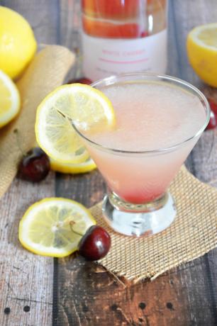 Spiked cherry lemonade slushie