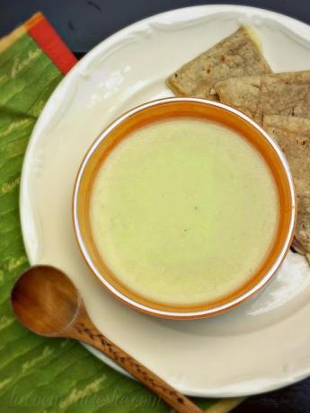 zuppa di crema di chayote