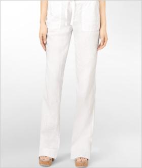 Onze keuze: linnen broek met trekkoord, Calvin Klein, $ 30