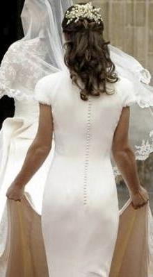 Купить королевское платье подружки невесты Пиппы Миддлтон без пуговиц