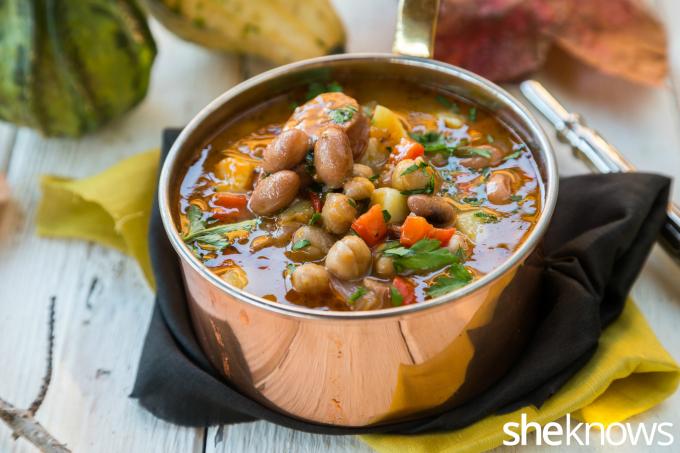 Sup satu pot buncis-chorizo-dan-kacang