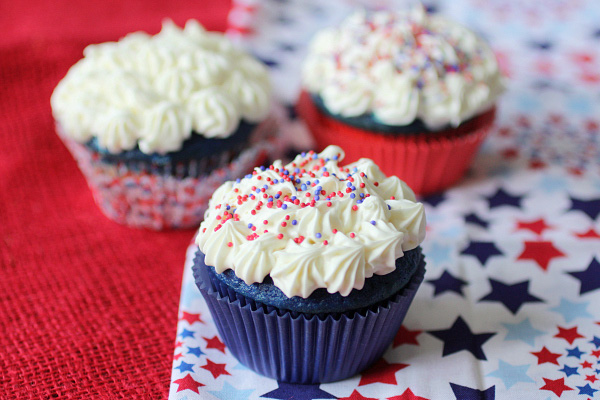 Gekleurde cupcakes van Fourth of July