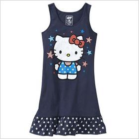 Hello Kitty φόρεμα με δεξαμενή με βολάν