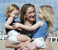 Kerri Walsh en haar dochters