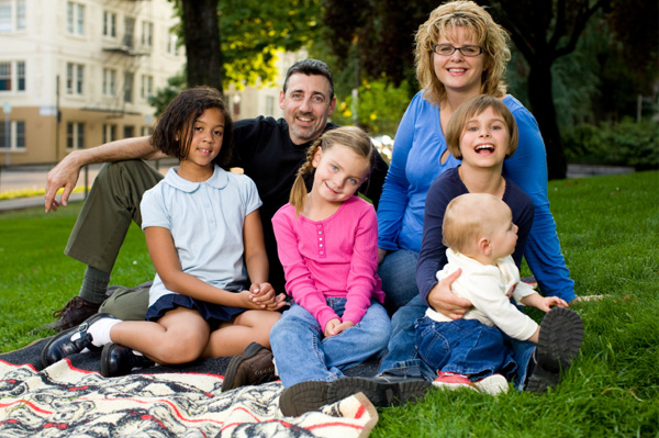 Fosterfamilie med barn