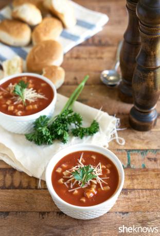 zuppa di spaghetti fatta in casa