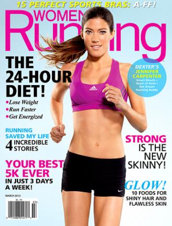 Jennifer Carpenter en couverture du numéro de mars de Women's Running