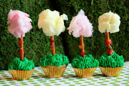 Truffula fa cupcakes