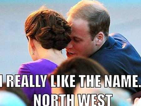 Will i Kate Royal Baby North West Meme