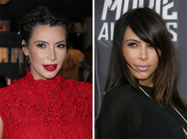 Kim Kardashian kaküllü ve kakülsüz