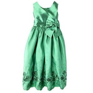 Robe verte pour rendre visite au Père Noël