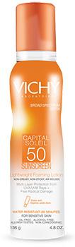 Pregled izdelka: Vichy Capital Soleil SPF 50 lahek peneč losjon