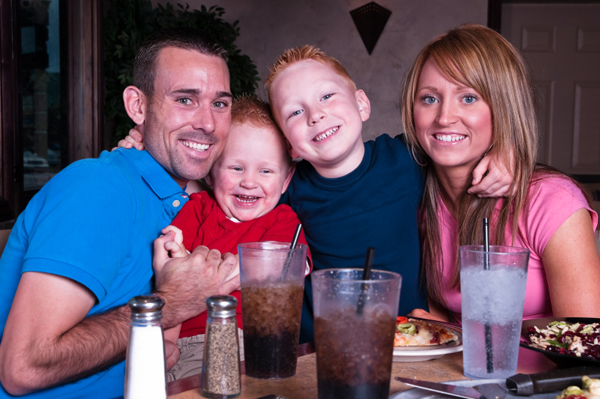 Familie uit eten