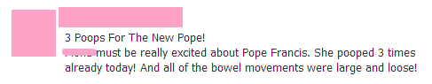 Poops für Papst