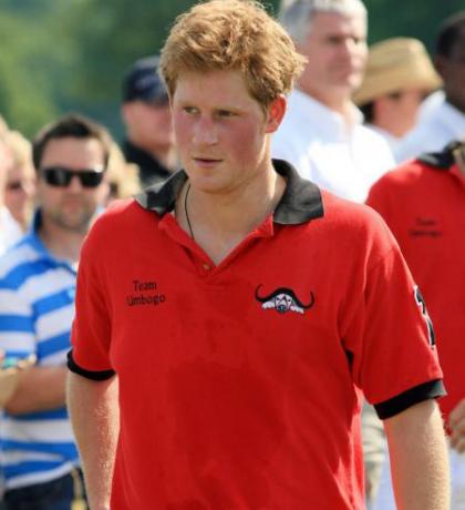 Promi Junggeselle Prinz Harry bei einem Polospiel