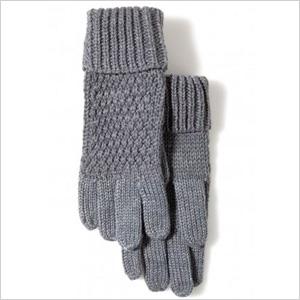 Warme und wollig graue Handschuhe