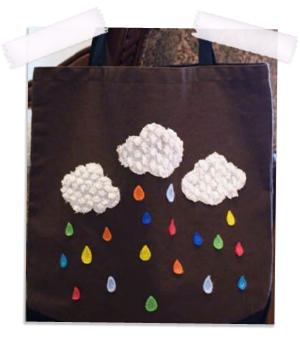 Rainy Rainbow tote bag