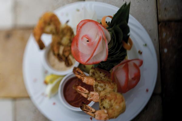 Repas de crevettes à Hilton Head