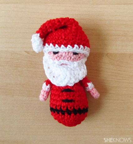 „Amigurmi“ Kalėdų Senelis ir sniego senio kalėdiniai papuošalai