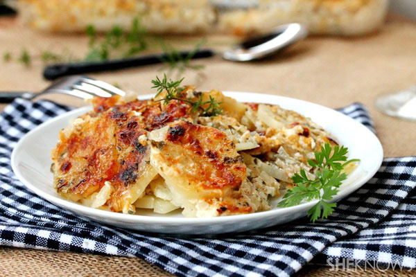 Escalope de pommes de terre aux herbes