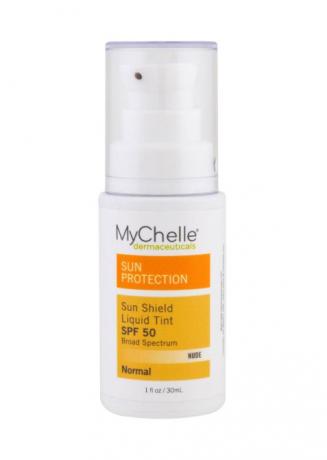 Grausamkeitsfreie Körperpflegeprodukte | Sun Shield Liquid Tint von MyChelle Dermaceutical Spf 50