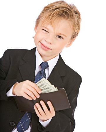 Dieťa s peniazmi