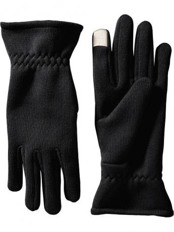 Pullover stricken Tech-Tipp-Handschuhe alt navy