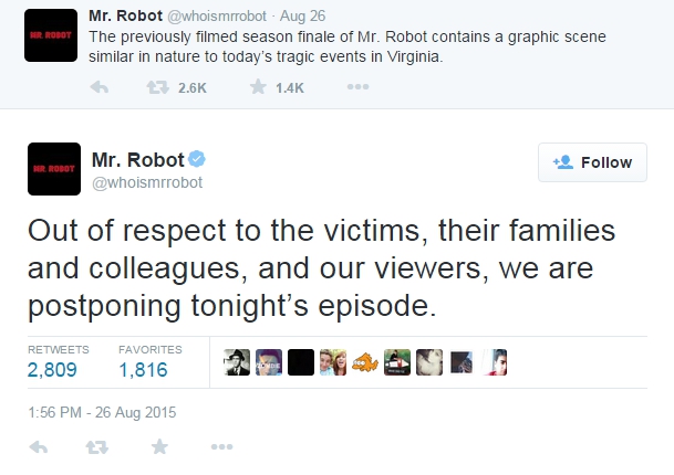 Sr. Robot tweet
