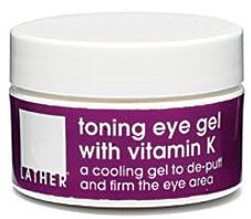 Usnjeni tonizirajoč gel za oči z vitaminom K
