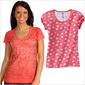 T-shirt com estampas de coral