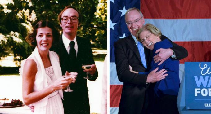 Elizabeth Warren และสามีคนที่สอง Bruce Mann ฉลองครบรอบ 30 ปี