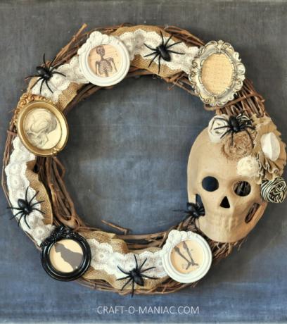 9 Halloween hantverk som är supersöt utan att vara ostliknande: Haunted Wreath