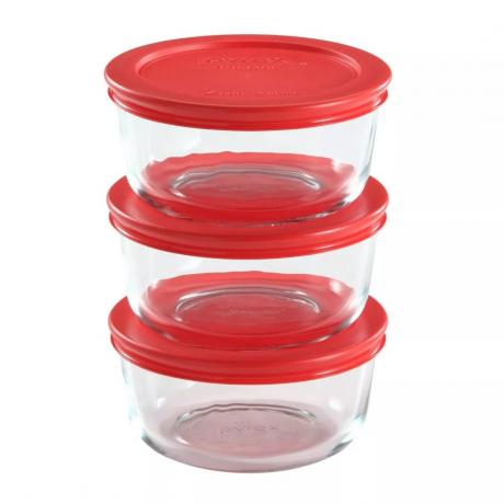 Pack économique de conservation des aliments en verre rond Pyrex 