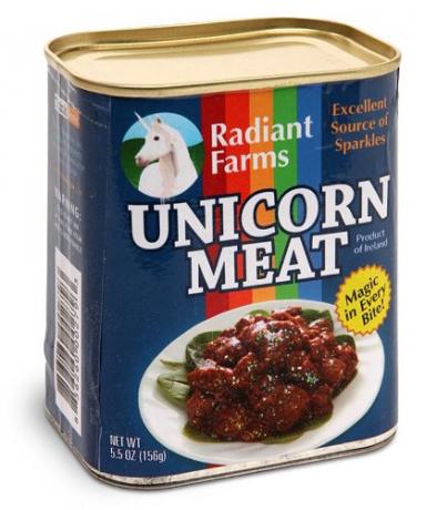 carne de unicornio enlatada