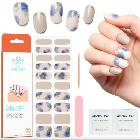 Modelones Rose Garden Semi-cured Gel Nail Strips