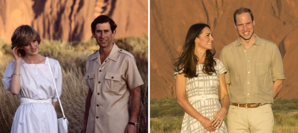 Princezna Diana a Kate Middleton v bílém