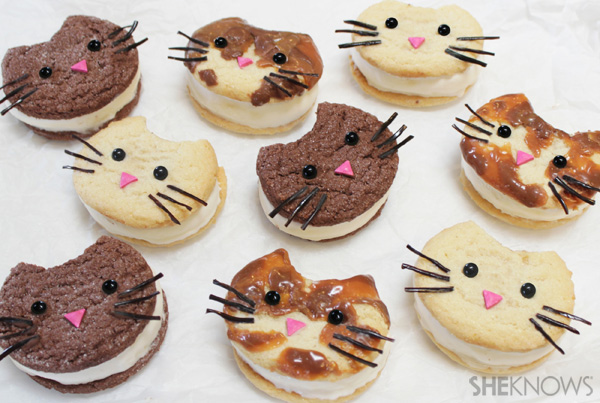 Kitty Cat ijs sandwich gezichten | SheKnows.com