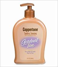 Loção hidratante bronzeadora gradual Coppertone bronzeamento artificial