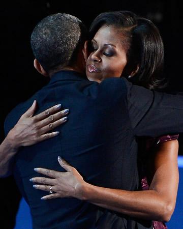 Szare paznokcie Michelle Obama