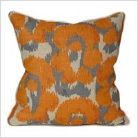 Leopard Print Ikat Orange Throw Възглавница, $ 49.99