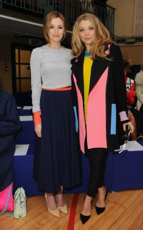 Лаура Кармайкл и Натали Дормер на Лондонской неделе моды AW15