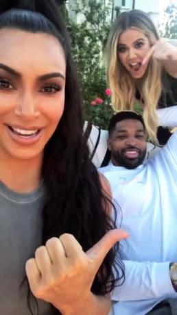 Kim Kardashian, Tristan Thompson, dan Khloé Kardashian